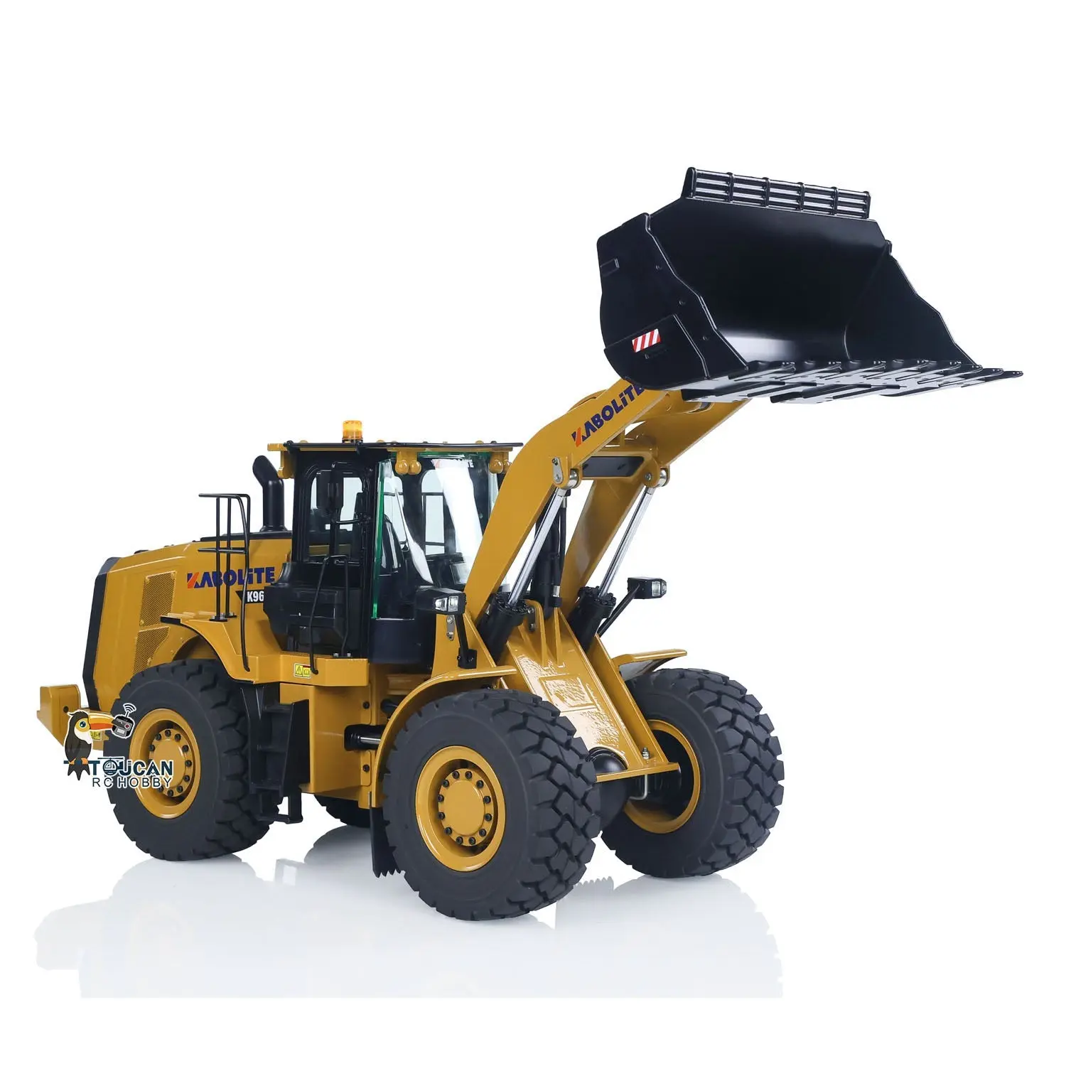 HUINA K966 KABOLITE 2.4Ghz 1/16 Scale Hydraulic RC Loader 966 Truck Car RTR Model W/7500mAh Battery Charger Light Transmitter