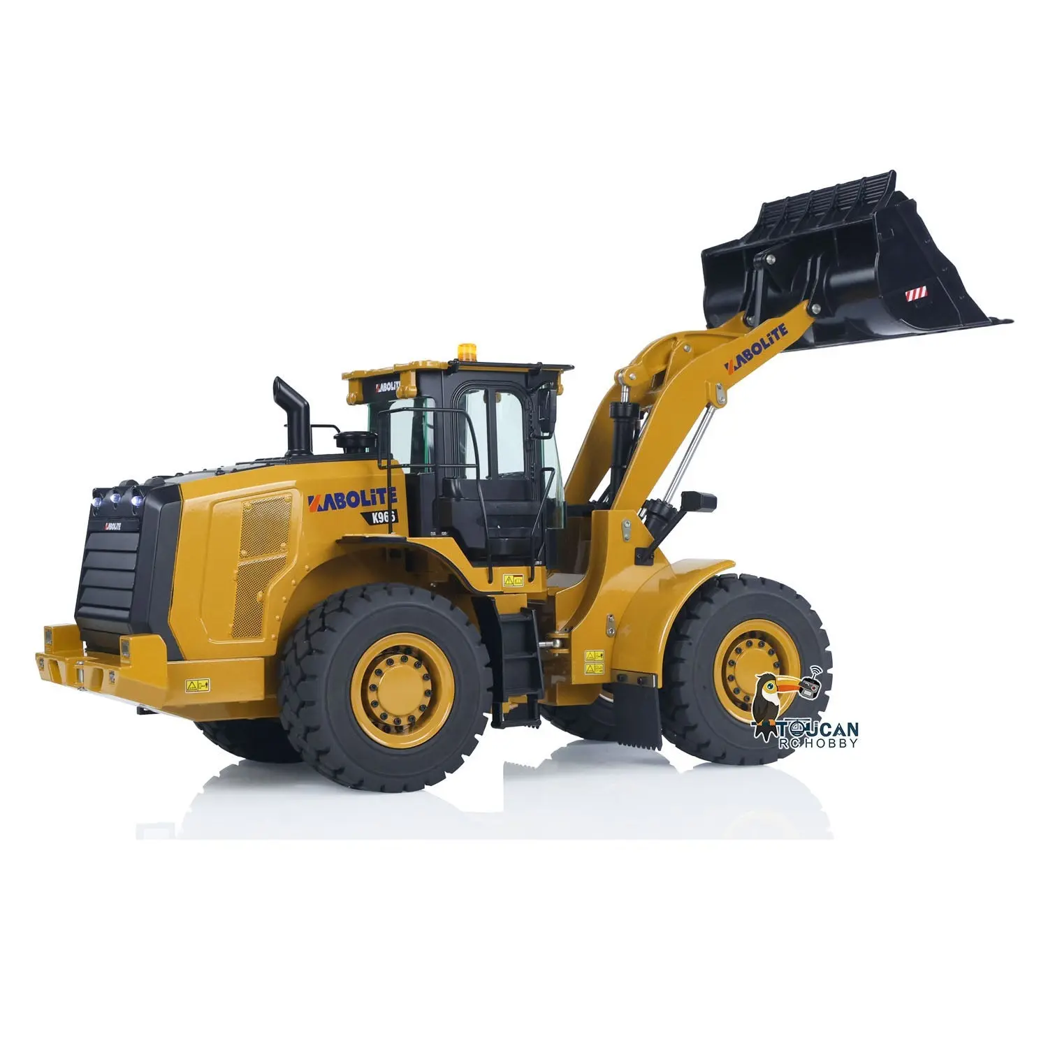 HUINA K966 KABOLITE 2.4Ghz 1/16 Scale Hydraulic RC Loader 966 Truck Car RTR Model W/7500mAh Battery Charger Light Transmitter