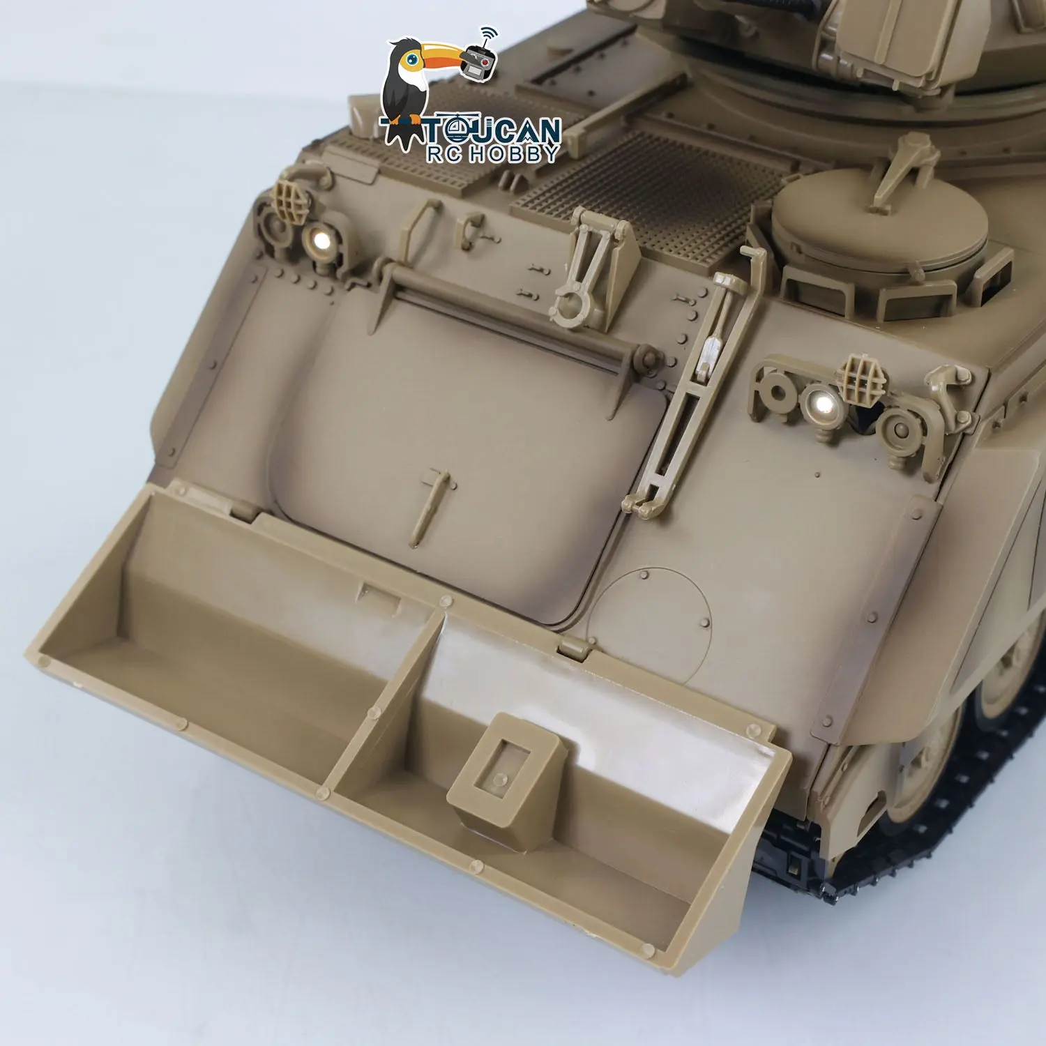 TD 1/16 RC Military Tank M2412-A M113A1 MRV 320 Turret Rotary Barrel Recoil Elevation Infrared Driving Wheel Idlers Gearbox