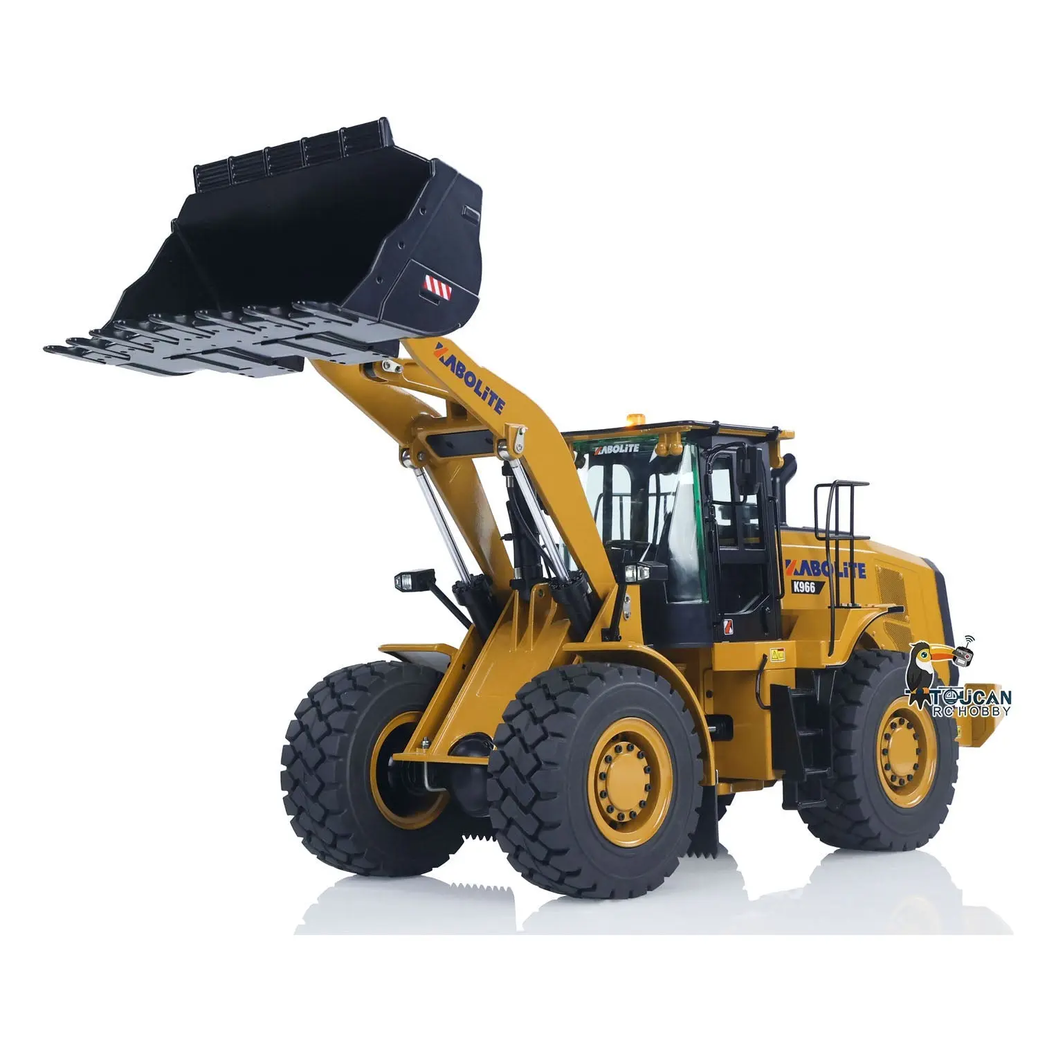 HUINA K966 KABOLITE 2.4Ghz 1/16 Scale Hydraulic RC Loader 966 Truck Car RTR Model W/7500mAh Battery Charger Light Transmitter