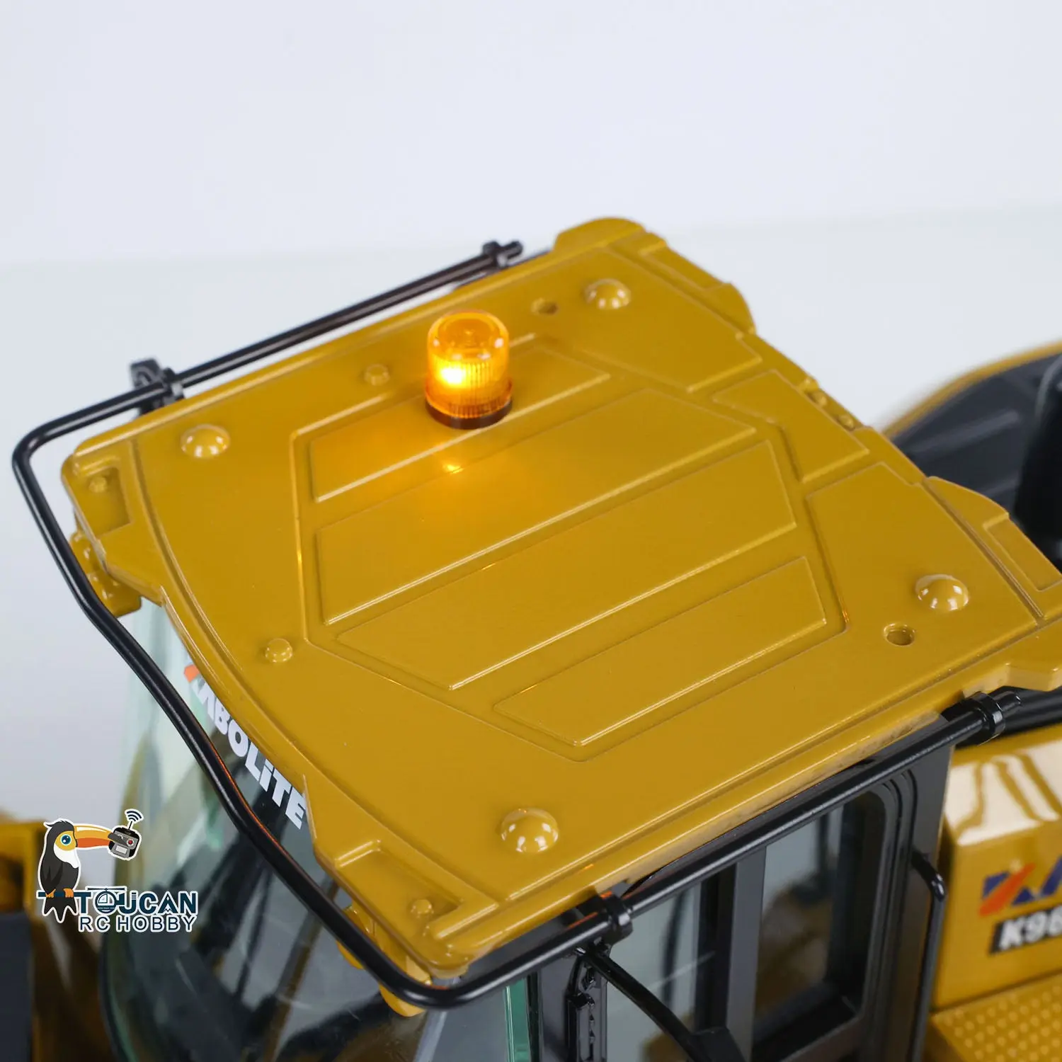 HUINA K966 KABOLITE 2.4Ghz 1/16 Scale Hydraulic RC Loader 966 Truck Car RTR Model W/7500mAh Battery Charger Light Transmitter