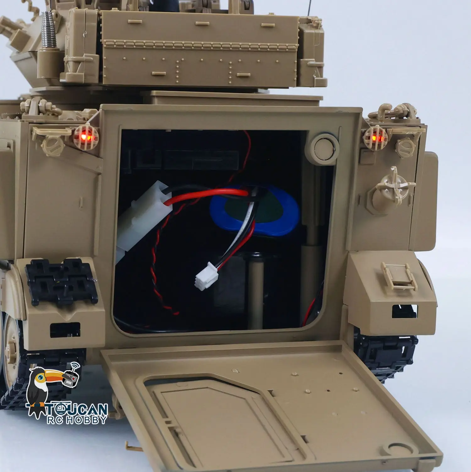 TD 1/16 RC Military Tank M2412-A M113A1 MRV 320 Turret Rotary Barrel Recoil Elevation Infrared Driving Wheel Idlers Gearbox