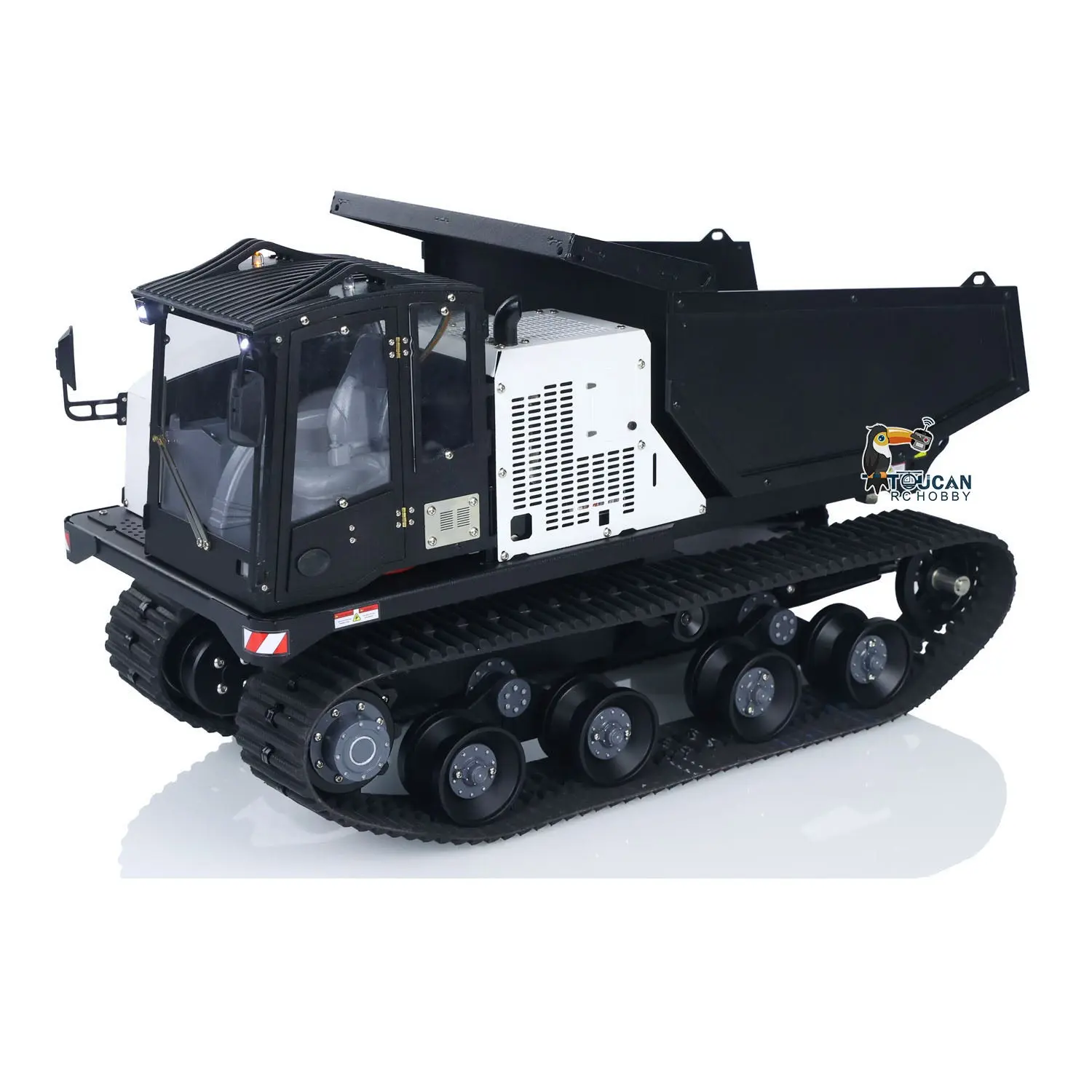 Metal 1/14 RC Hydraulic Crawler Dump Truck T14R Radio Controlled Tracked Tipper RTR Construction Vehicle ST8 Light Sound Battery