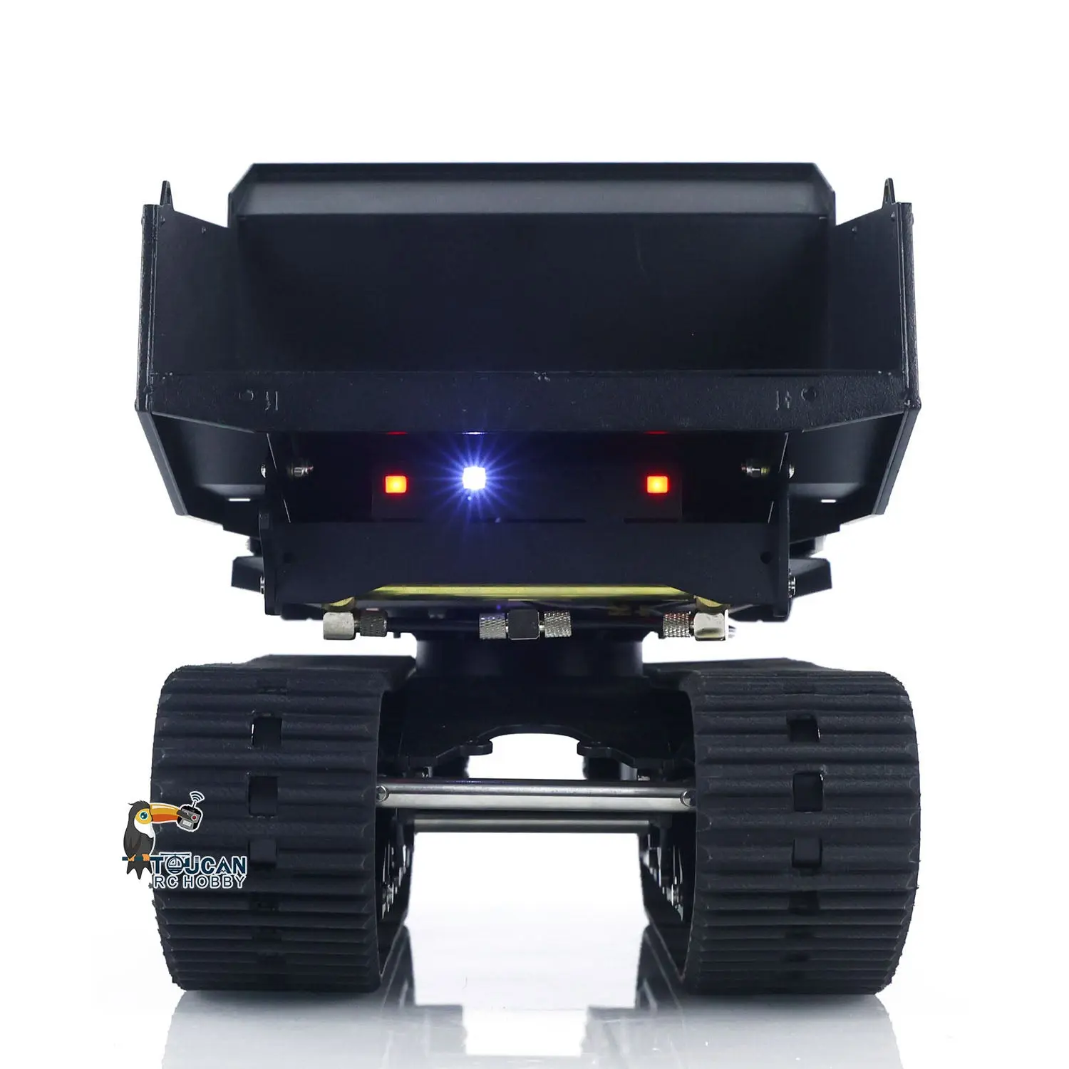 Metal 1/14 RC Hydraulic Crawler Dump Truck T14R Radio Controlled Tracked Tipper RTR Construction Vehicle ST8 Light Sound Battery