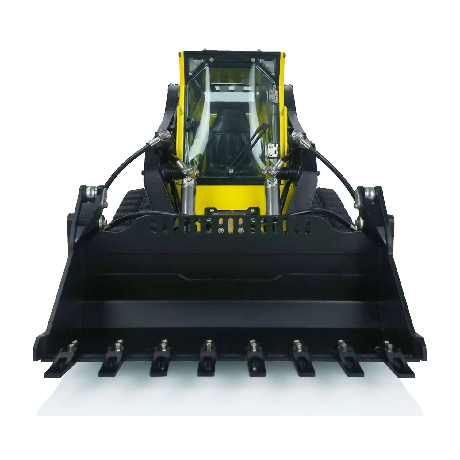 LESU 1/14 Scale Hydraulic Radio Controlled Loader Aoue LT5 Tracked Skid-Steer Loader Sweeper Dozer Blade Gripper Hay Clamp
