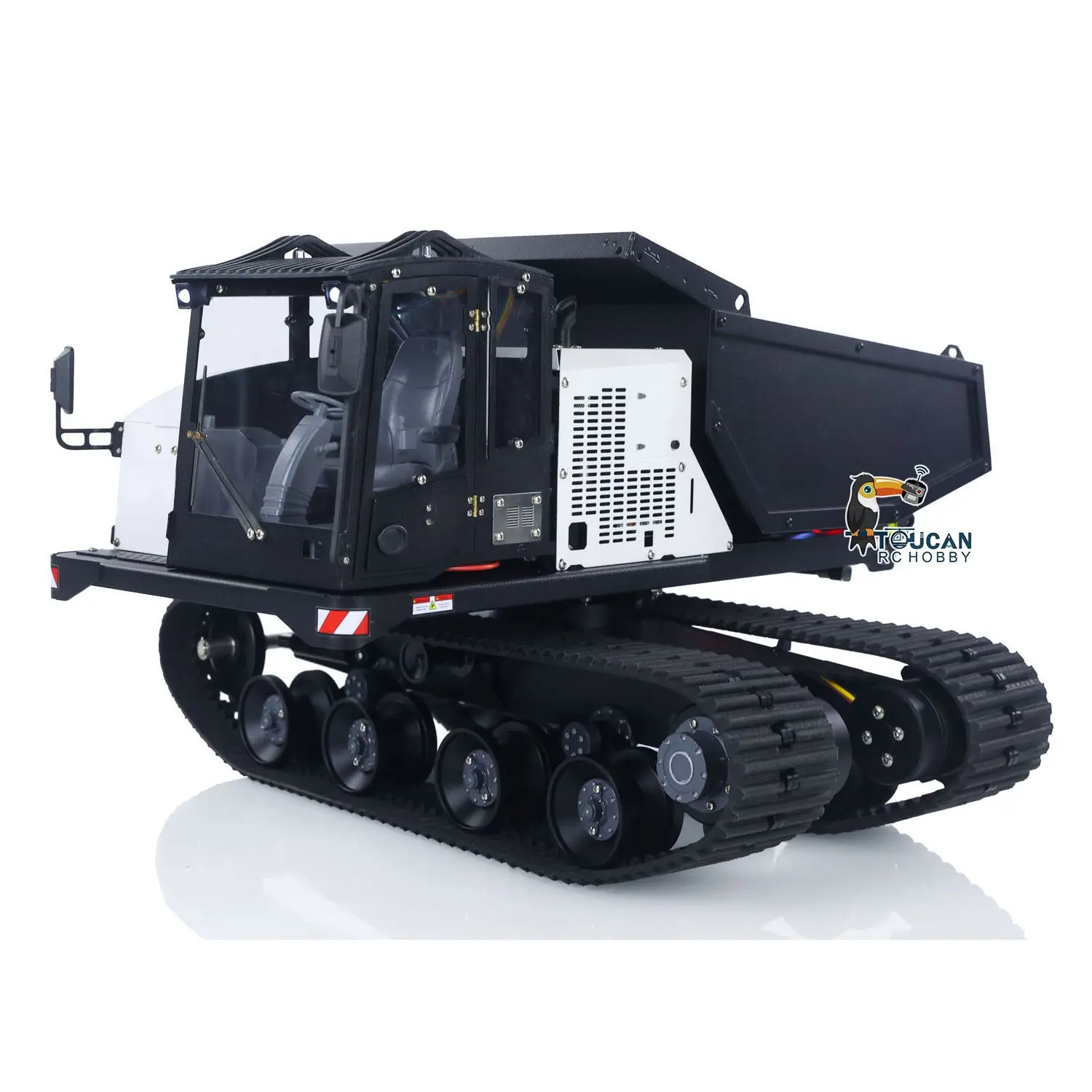 Metal 1/14 RC Hydraulic Crawler Dump Truck T14R Radio Controlled Tracked Tipper RTR Construction Vehicle ST8 Light Sound Battery