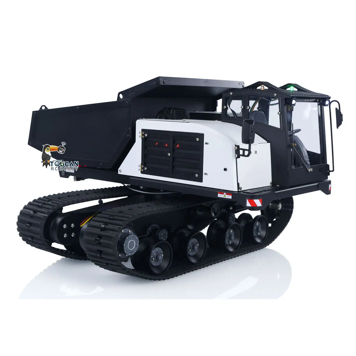 Metal 1/14 RC Hydraulic Crawler Dump Truck T14R Radio Controlled Tracked Tipper RTR Construction Vehicle ST8 Light Sound Battery