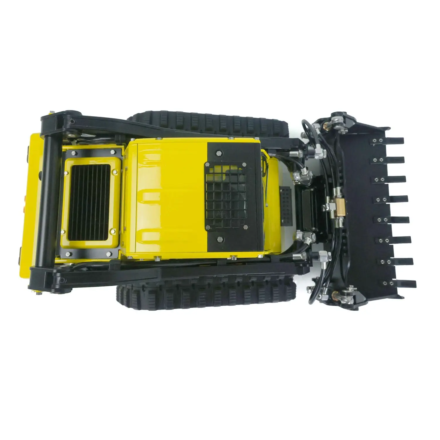 LESU 1/14 Scale Hydraulic Radio Controlled Loader Aoue LT5 Tracked Skid-Steer Loader Sweeper Dozer Blade Gripper Hay Clamp