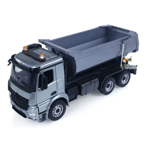 DoubleE 1/20 6X6 Metal RC Dump Truck E590 003 Electric Lifting Remote Control Tipper Car Model Metal Gears Sounds Lights Battery Motor Radio System RTR