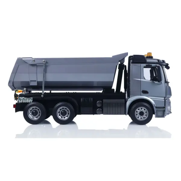 DoubleE 1/20 6X6 Metal RC Dump Truck E590 003 Electric Lifting Remote Control Tipper Car Model Metal Gears Sounds Lights Battery Motor Radio System RTR