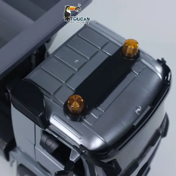 DoubleE 1/20 6X6 Metal RC Dump Truck E590 003 Electric Lifting Remote Control Tipper Car Model Metal Gears Sounds Lights Battery Motor Radio System RTR