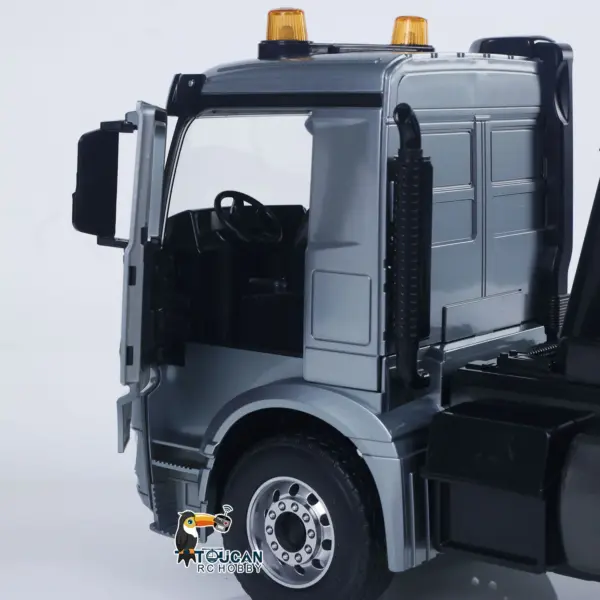 DoubleE 1/20 6X6 Metal RC Dump Truck E590 003 Electric Lifting Remote Control Tipper Car Model Metal Gears Sounds Lights Battery Motor Radio System RTR