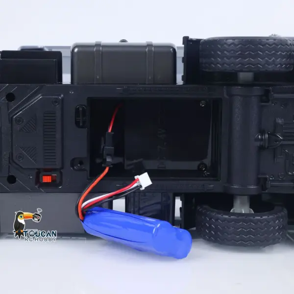 DoubleE 1/20 6X6 Metal RC Dump Truck E590 003 Electric Lifting Remote Control Tipper Car Model Metal Gears Sounds Lights Battery Motor Radio System RTR