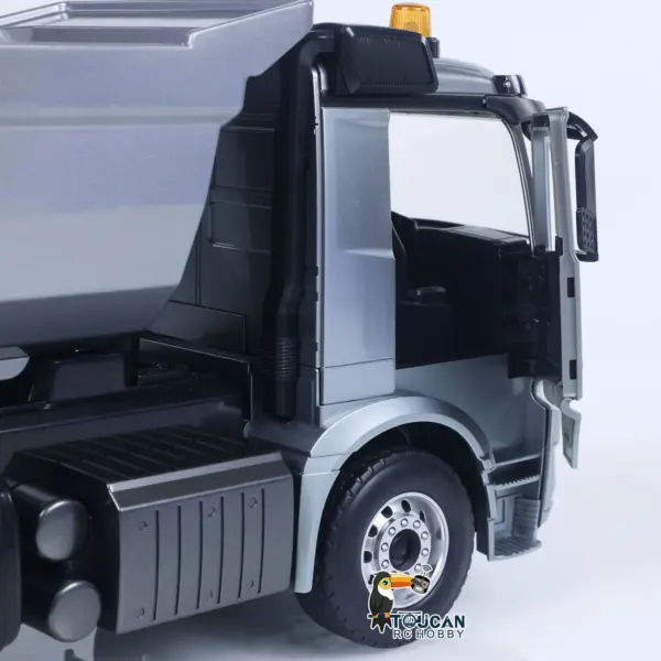 DoubleE 1/20 6X6 Metal RC Dump Truck E590 003 Electric Lifting Remote Control Tipper Car Model Metal Gears Sounds Lights Battery Motor Radio System RTR