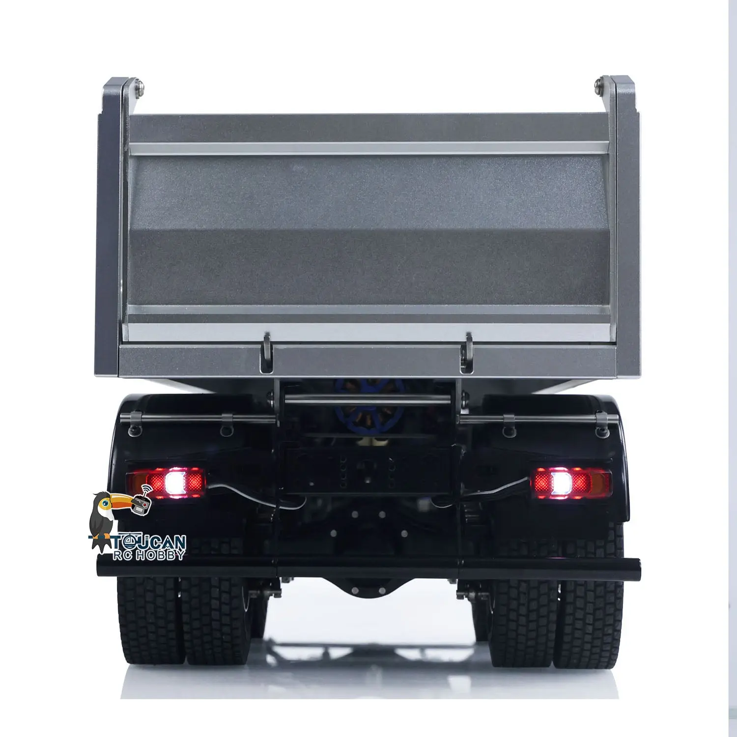 2Speed 3348 Metal Chassis 1/14 RTR RC Hydraulic Dumper Remote Control Tipper Model NO Lock Differential Axle Light Sound Battery