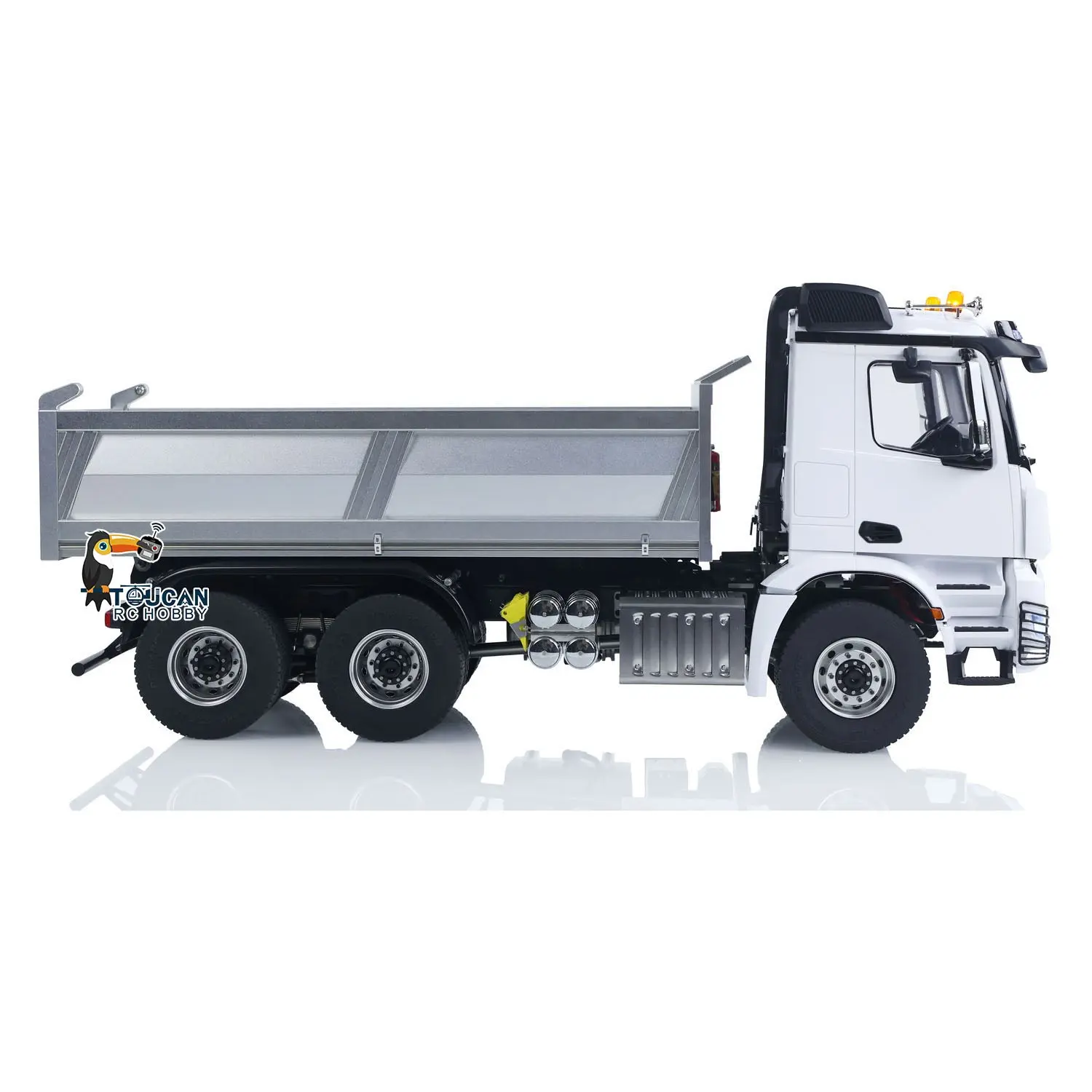 2Speed 3348 Metal Chassis 1/14 RTR RC Hydraulic Dumper Remote Control Tipper Model NO Lock Differential Axle Light Sound Battery