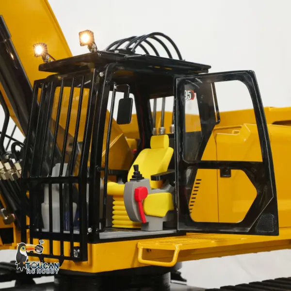 1/8 395 Metal RC Hydraulic Excavator Heavy Duty Digger RTR Radio Controlled Construction Vehicle FlySky ST8 Radio Brushless Motor 3CH Valve Light Battery Charger