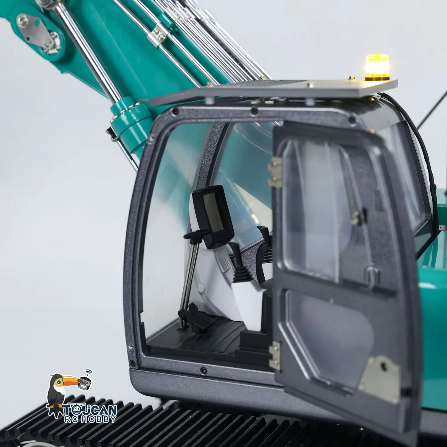 KABOLITE 1/14 K350 200 3Arm RC Hydraulic Excavator Remote Control Digger Model Light Sound System Flysky Radio RTR Battery