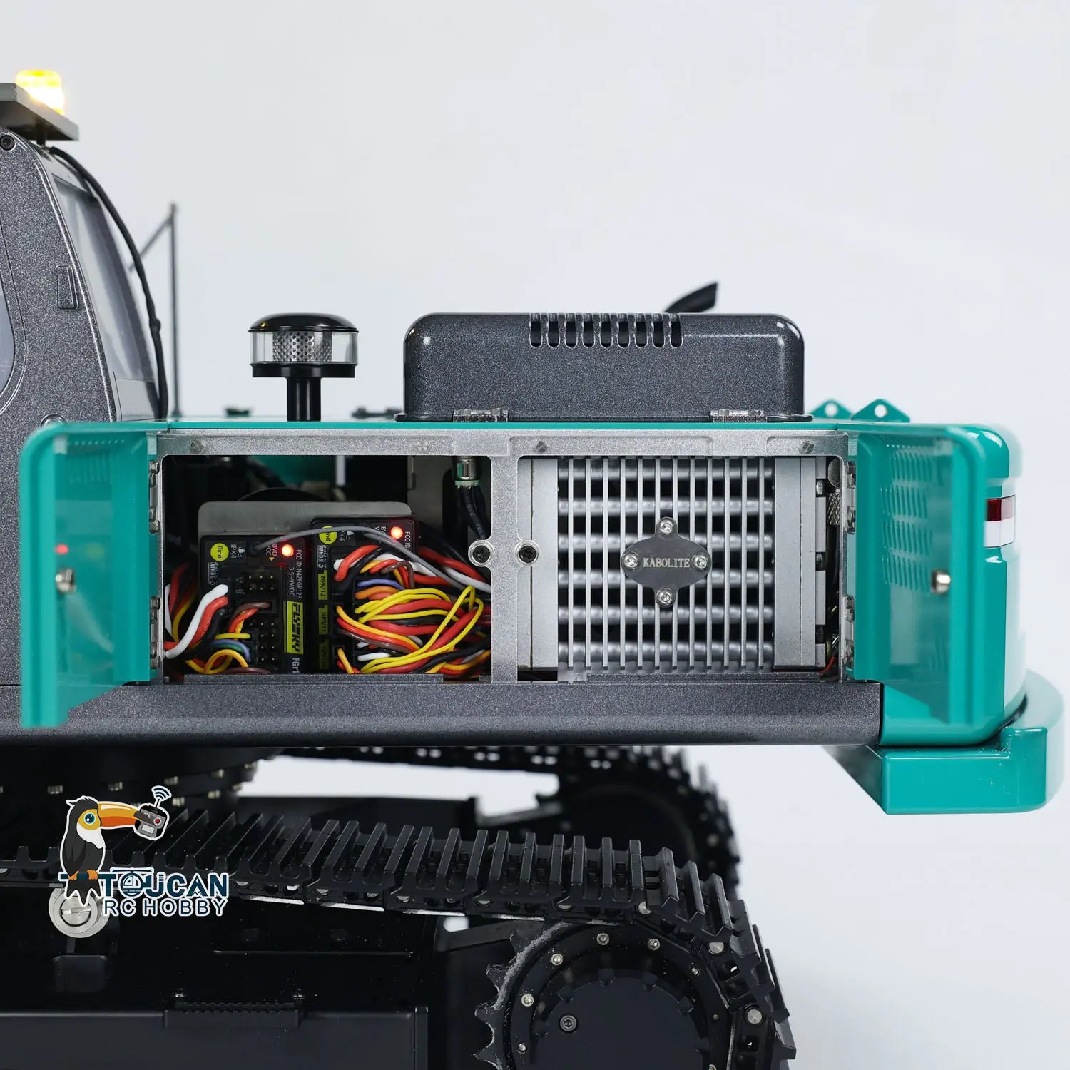 KABOLITE 1/14 K350 200 3Arm RC Hydraulic Excavator Remote Control Digger Model Light Sound System Flysky Radio RTR Battery