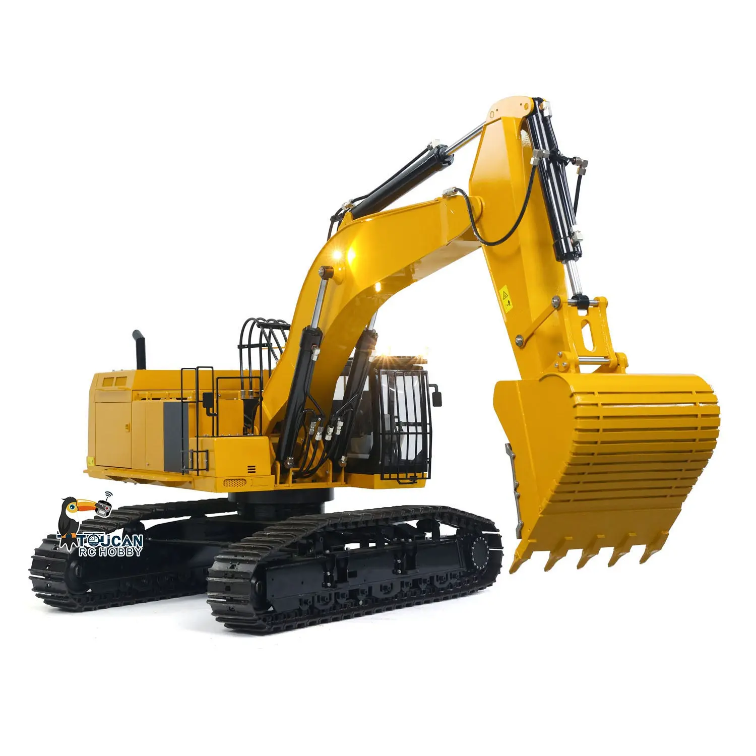 1/8 Metal Remote Control Hydraulic Excavator 390F Heavy Duty 3CH Valves RC Construction Vehicle Models Flysky PL18EV Radio