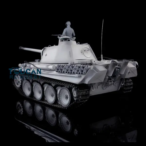 Henglong 1/16 7.0 RC Tank German Panther G Upgraded 3879 w/ FPV 360Degrees Rotating Turret Engine Effect Smoking Metal Tracks Sproket