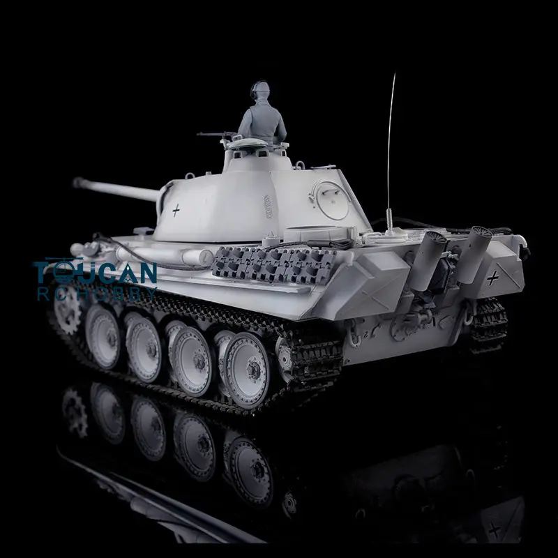 Henglong 1/16 7.0 RC Tank German Panther G Upgraded 3879 w/ FPV 360Degrees Rotating Turret Engine Effect Smoking Metal Tracks Sproket