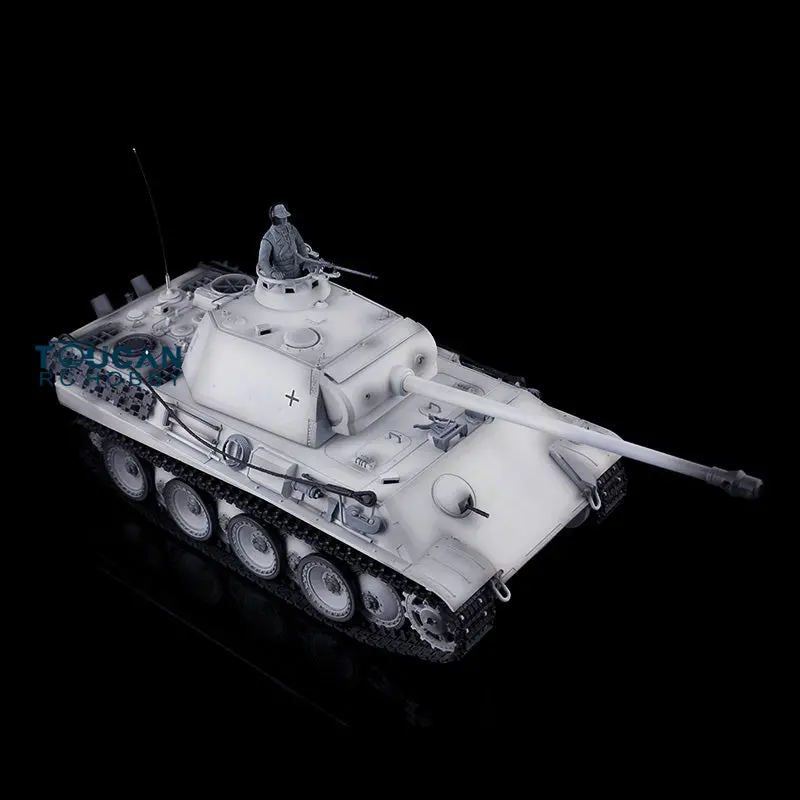 Henglong 1/16 7.0 RC Tank German Panther G Upgraded 3879 w/ FPV 360Degrees Rotating Turret Barrel Recoil Smoking Gearbox Sound Effect
