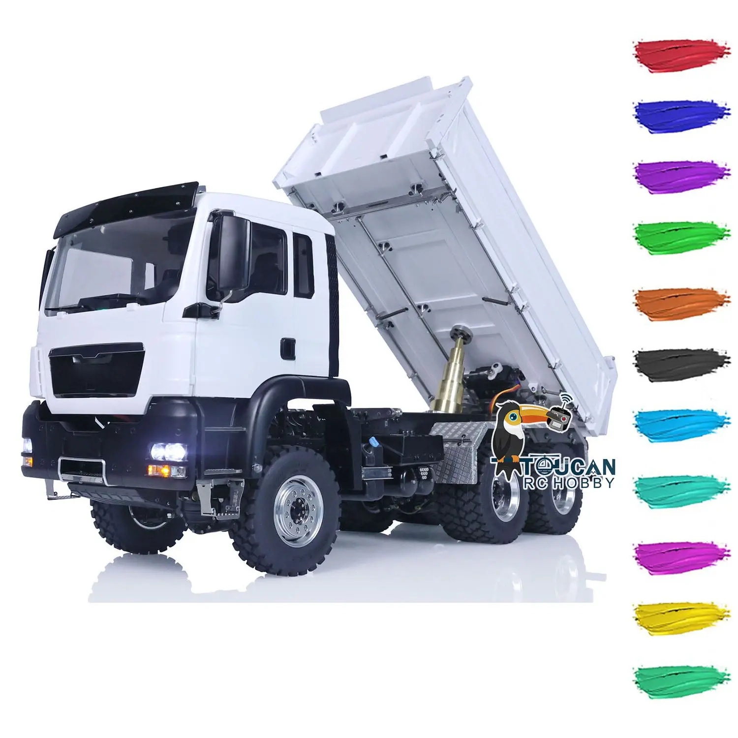 LESU Metal 1/14 RC Hydraulic Equipment Radio Control Dumper Truck RTR Tipper Emulated Car Hobby Model Optional Version