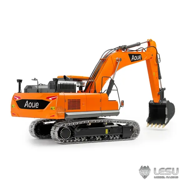 Metal LESU 1/14 Remote Control Digger Aoue DX350LC RC Hydraulic Excavator Model 3CH Valve 4MPA Pump Flysky ST8 Battery Lights