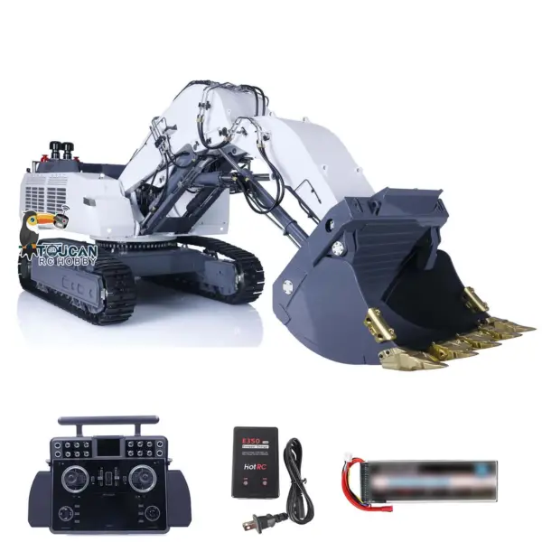 LESU 1/14 Heavy Double Pump RC Hydraulic Metal Excavator AOUE 9150 XE Lite Radio Controlled RTR Version Digger Light System