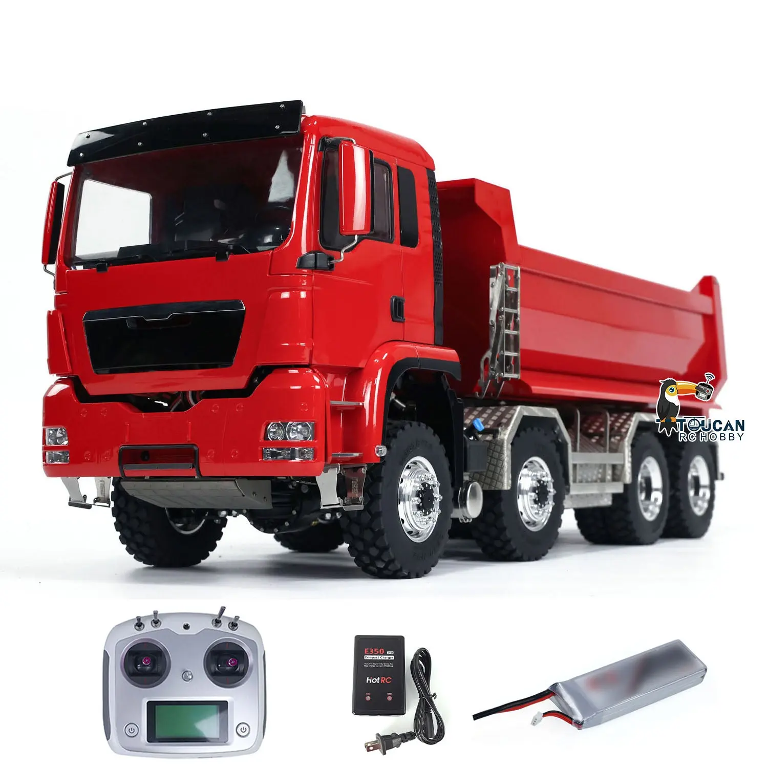 Customized LESU 1/14 8x8 Hydraulic RC Dumper Truck RTR Remote Controlled Tipper Simulation Model DIY Car Model Motor Servo ESC