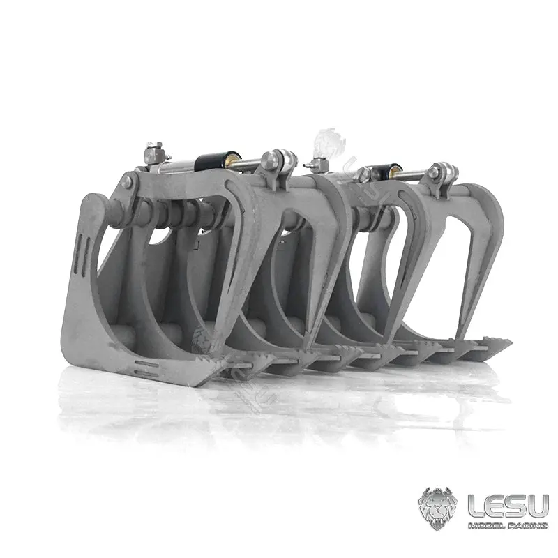Customized 1/14 LESU Metal Aoue-LT5H Wheeled Skid-Steer Loader RC Hydraulic DIY Model Sound Light Tyres Hubs fork Bucket Gripper Blade Shovel