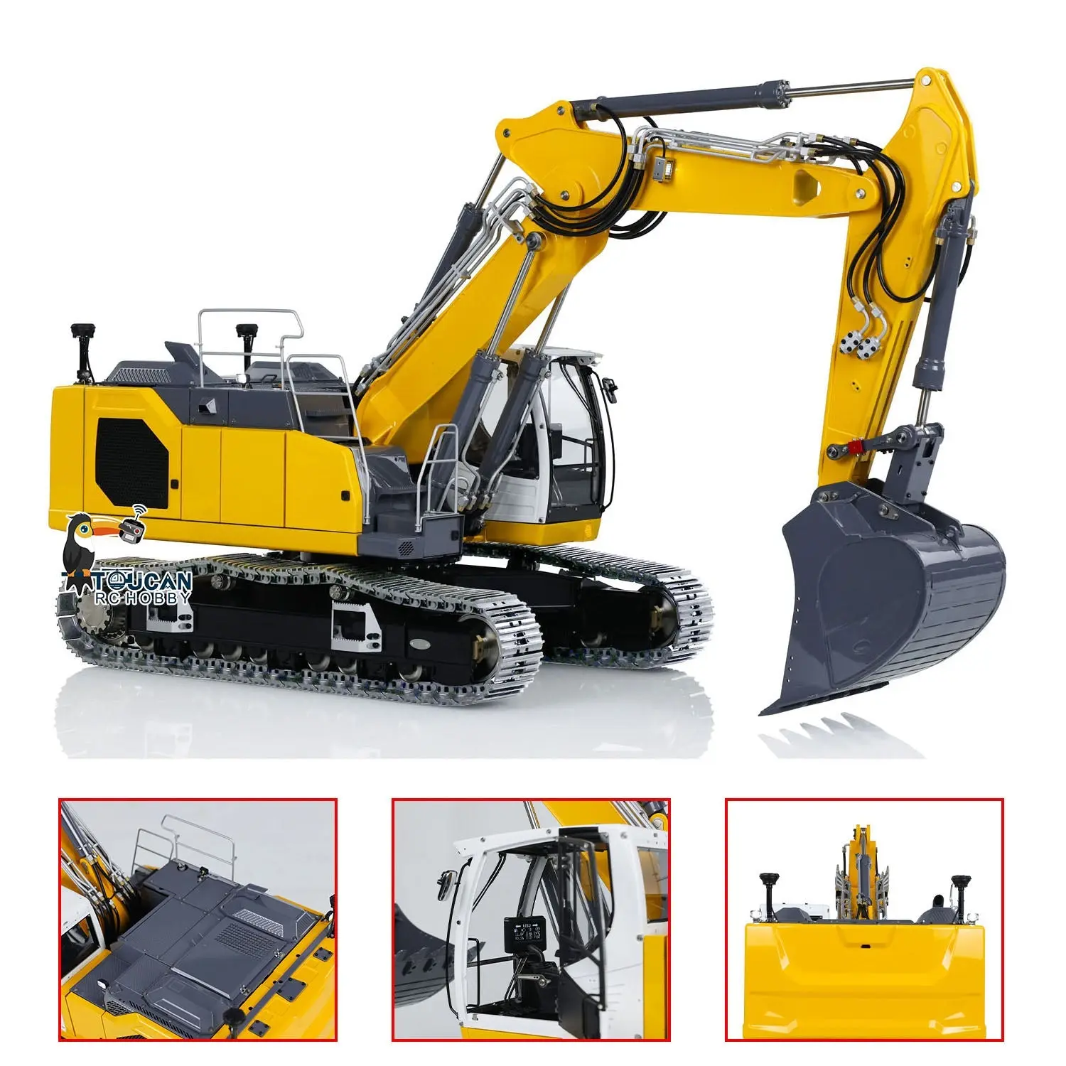 LESU LR945 1/14 3-arm RC Hydraulic Equipment Metal Excavator Remote Control Digger Electric Vehicle Kits PNP RTR Optional Versions