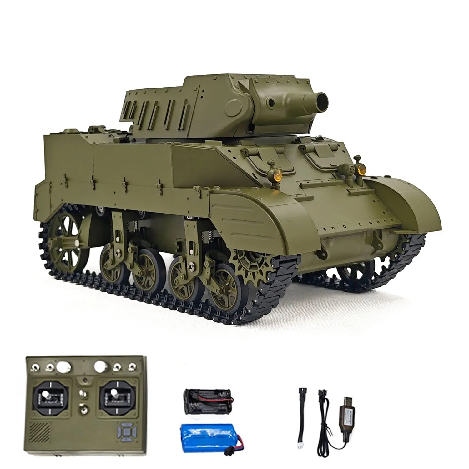1/16 CoolBank RC Tank M8 HMC Scott Radio Control Battle Tank Simulation 360 Degrees Turret Rotary Smoke Sound Lights RTR Combat Vehicle