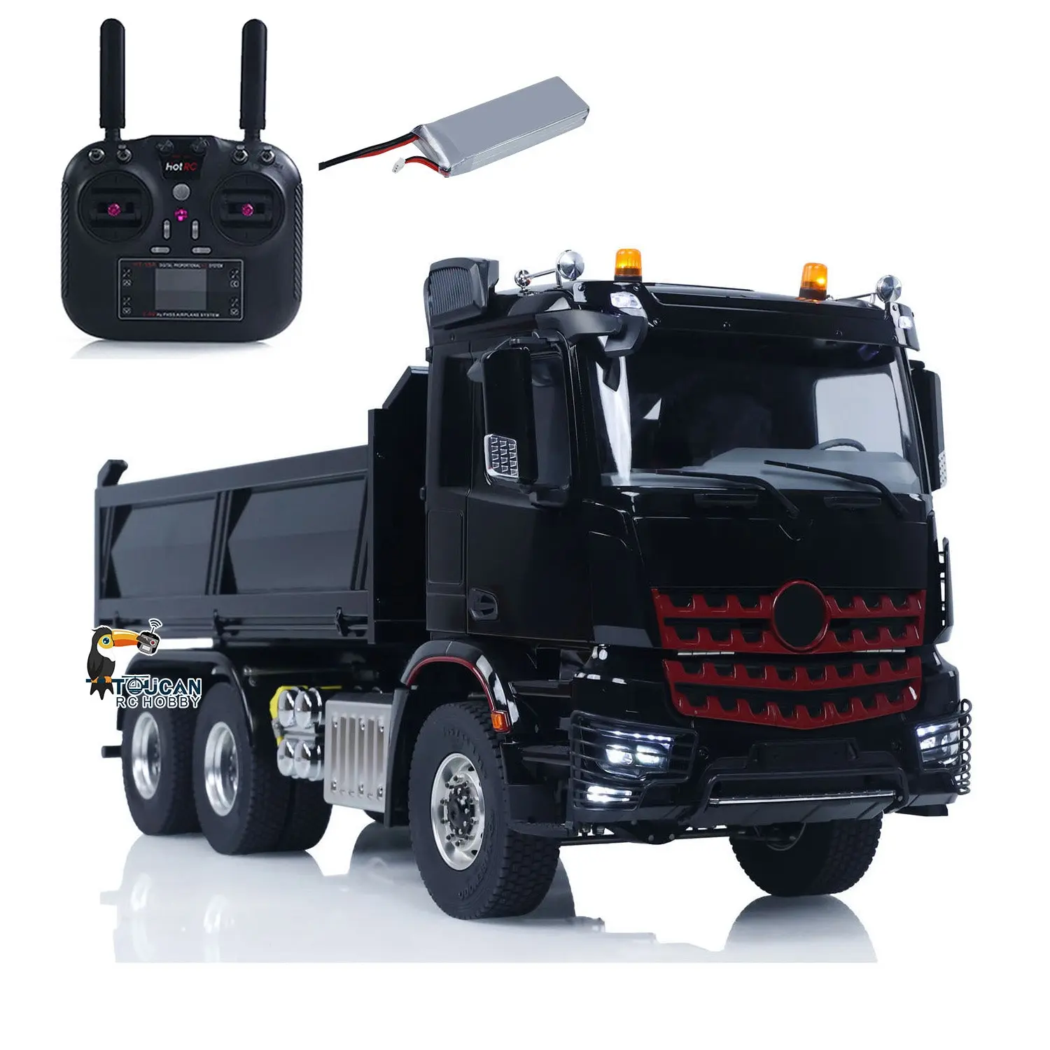 6X6 Metal Chassis 3348 RC Hydraulic Dumper 1/14 Radio Controlled Tipper NO Lock Light Sound Radio Battery Construction Truck RTR