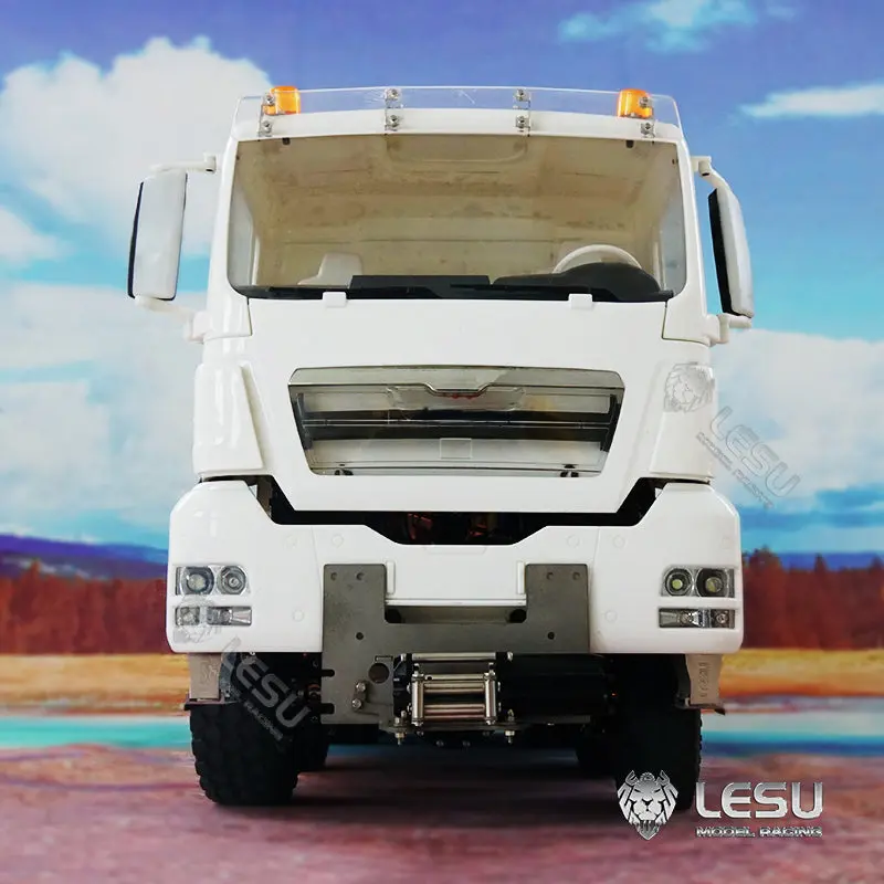 LESU 1/14 Scale 8*8 Metal Chassis TGS Hydraulic Dumper Truck Construction Vehicle Light Sound System Motor ESC