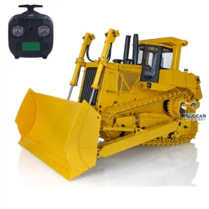 JDMODEL Metal 1/14 RC Bulldozer DXR2 JDM-98 Hydraulic Dozer Construction Vehicle Truck Model Radio Light Sound Pump Cylinder Tracks ESC Motor