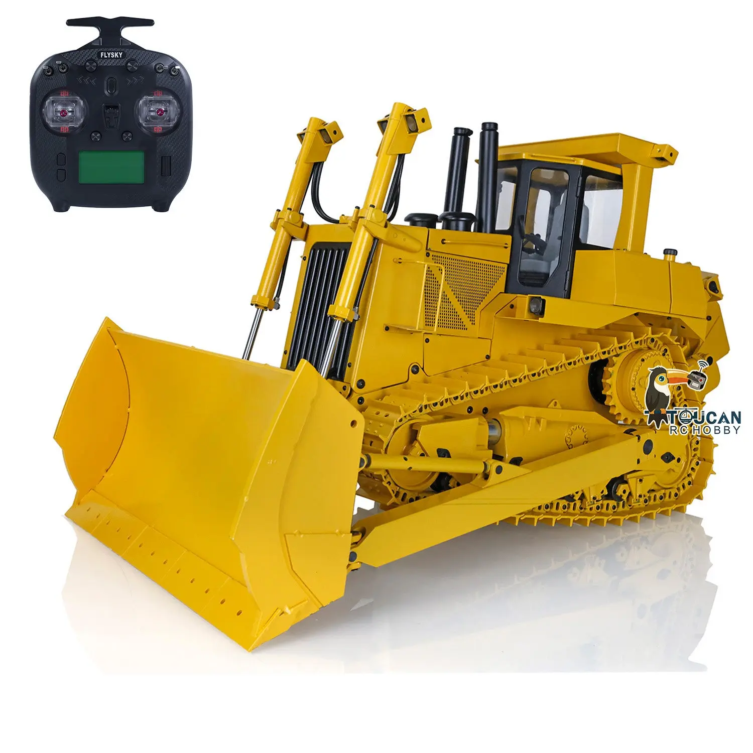 JDMODEL Metal 1/14 RC Bulldozer DXR2 JDM-98 Hydraulic Dozer Construction Vehicle Truck Model Radio Light Sound Pump Cylinder Tracks ESC Motor