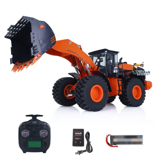 JDMODEL Metal 1/14 RC RTR Hydraulic Loader JDM-198 ZW370 Models W/ 2-Speed Transmission Battery Pump Servo ESC
