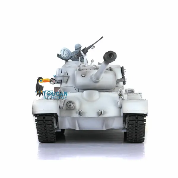 Henglong 1/16 Scale Plastic RC Tank 7.0 USA M26 Persing 3838 w/ 360Degrees Rotating Turret Steel Gearbox Barrel Recoil FPV w/ Holder