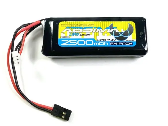 Rx Lipo 2s/7.4v 2500 Sc Stick (Jr)