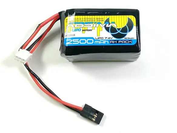 Rx Lipo 2s/7.4v 2500 Sc Hump (Jr)