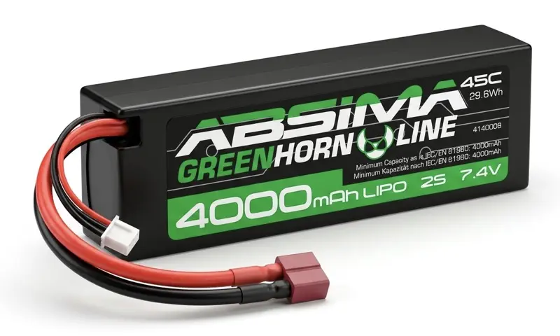 Greenhorn Lipo 2s/7.4v 50c 4000 Hc (T-Plug)