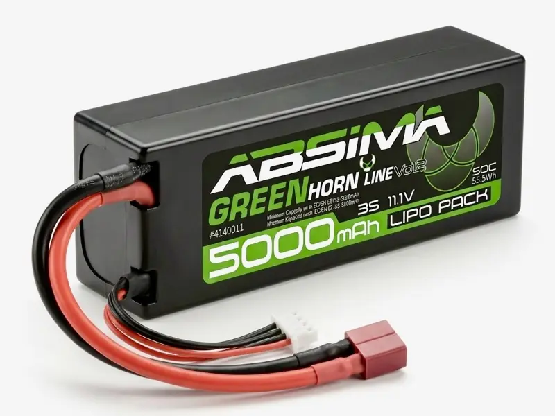 Greenhorn Lipo 3s/11.1v 50c 5000 Hc (T-Plug)