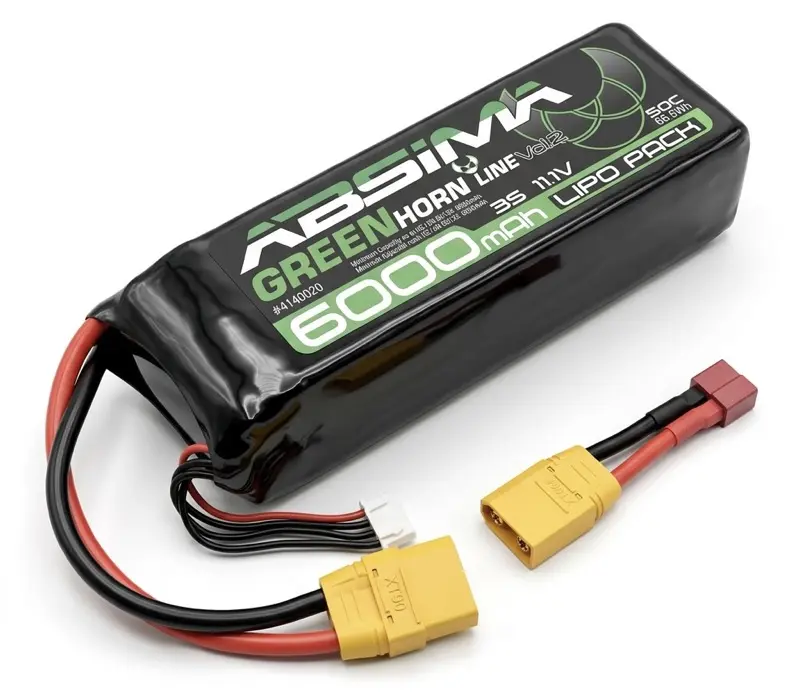 Greenhorn Lipo 3s/11,1v 50c 6000 Sc (Xt90/T-Plug)