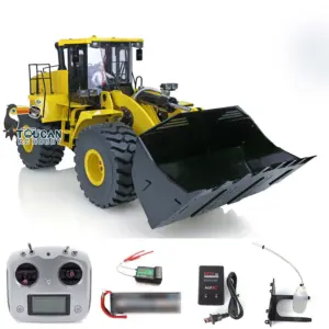 Metal 1/14 Scale 470 Hydraulic Loader Construction Vehicle Radio Control Truck Model ESC Motor Servo Lights Sound Battery