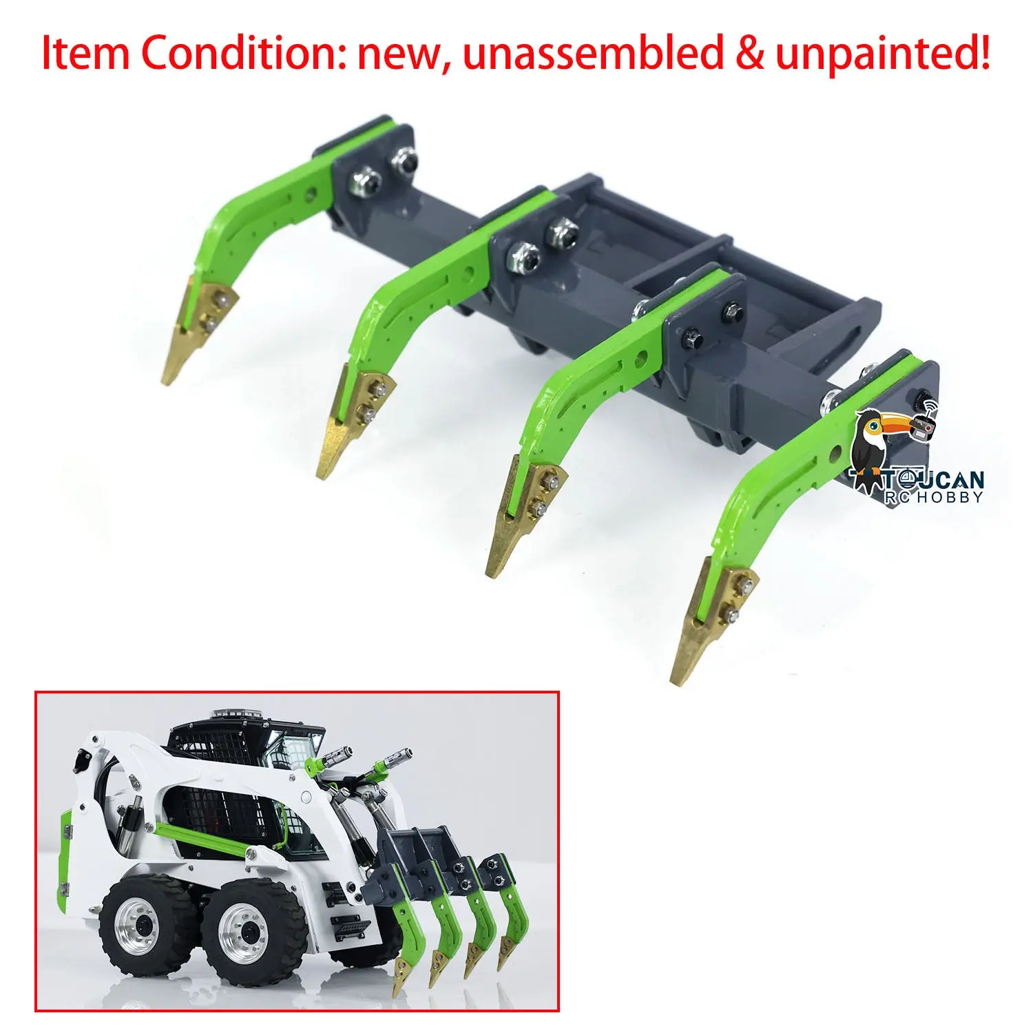 LESU Metal 1/14 Aoue LT5 Remote Controlled Hydraulic Loader Customized Assembled Painted Skid-Steer Ready To Run Vehicle Blade Sieve Bucket Hay Clamp Ripper