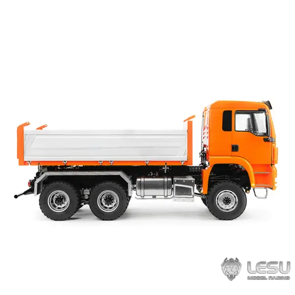 LESU TGS 1/14 RC Hydraulic Dump Truck 6x6 Metal Remote Control Dumper Car Model Three-Way Dumping Emulated Tipper Hobby Models