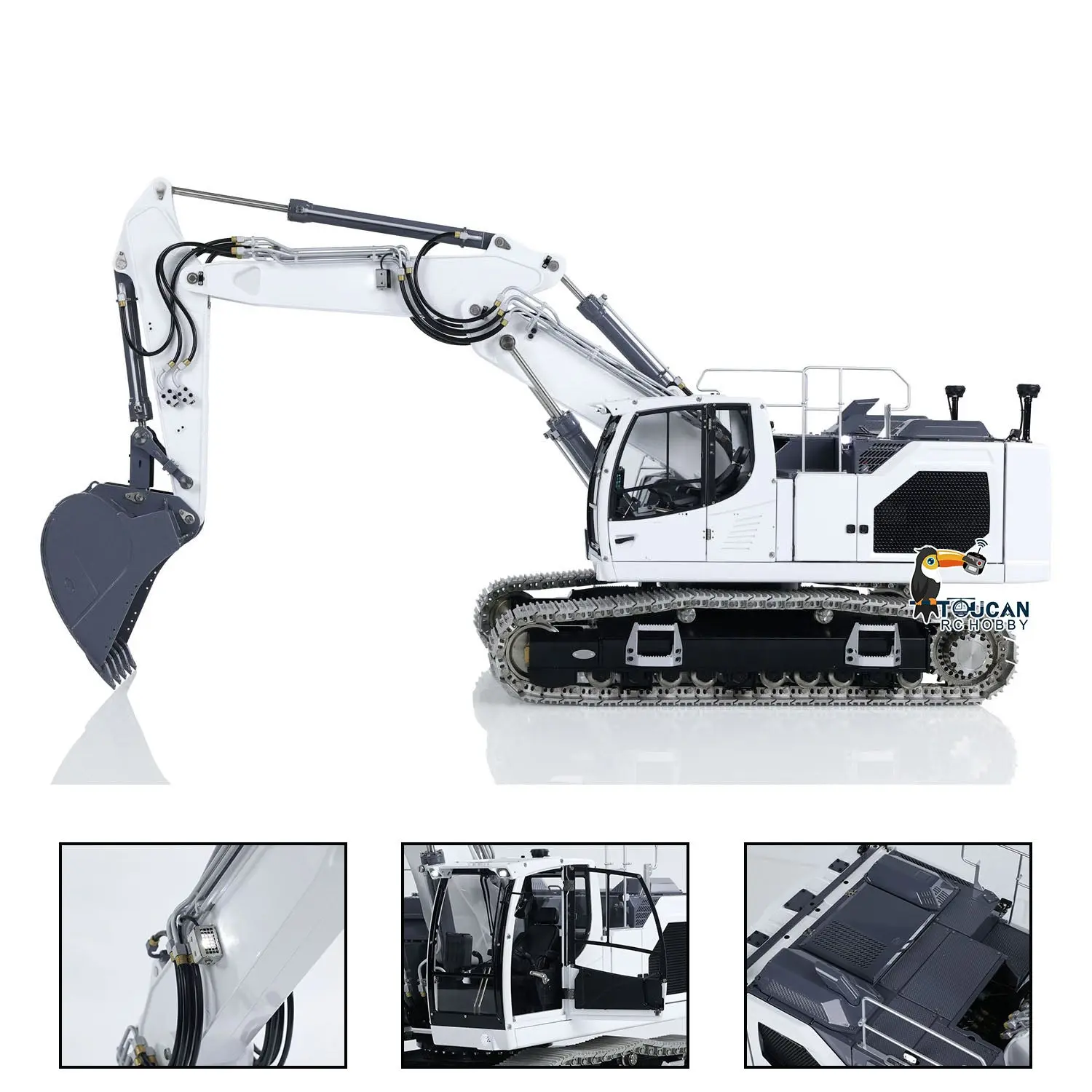 LESU LR945 1/14 3-arm RC Hydraulic Equipment Metal Excavator Remote Control Digger Electric Vehicle Kits PNP RTR Optional Versions