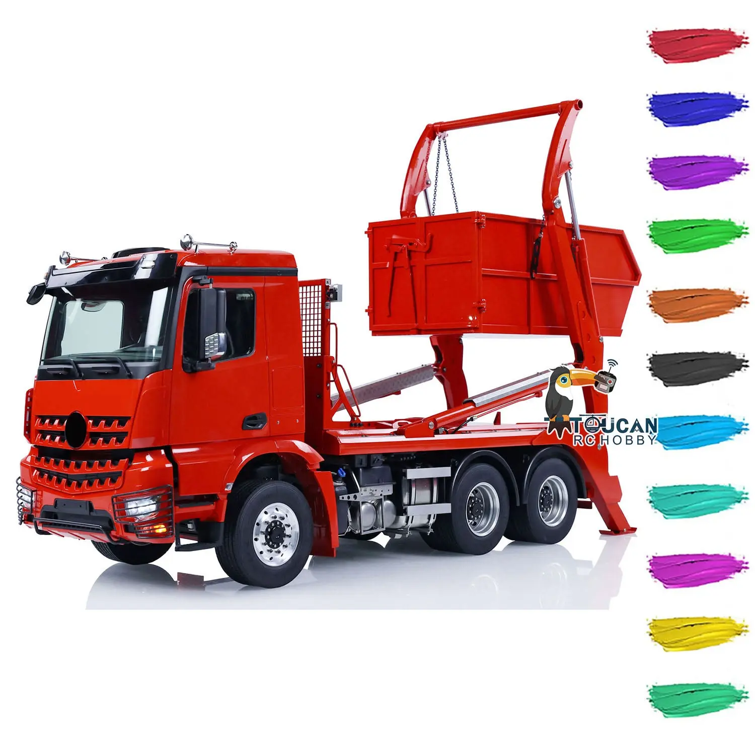 1/14 VL18U K3363 RC Hydraulic Skip Loader Metal Swing Arm Remote Controlled Loaded Dumper Simulation Hobby Model PNP/RTR
